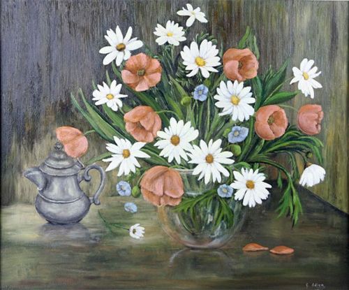Daisies and Poppies Still Life
