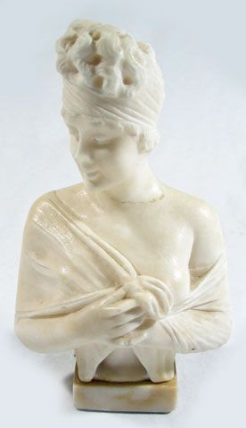 Italian Marble Bust of Woman