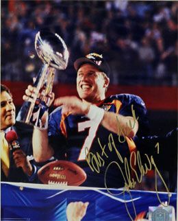 John Elway Autographed Super Bowl Photograph