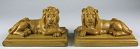 Matched French Ceramic Lions