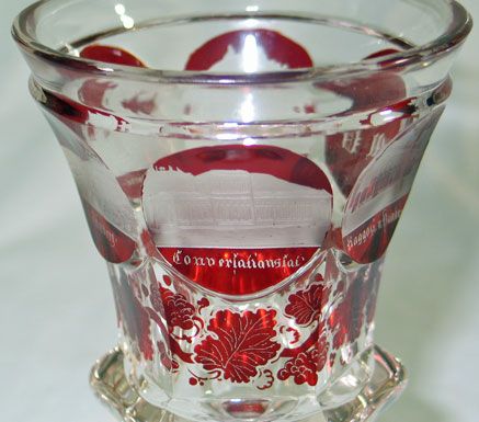 Bohemian Souvenir Glass Goblet