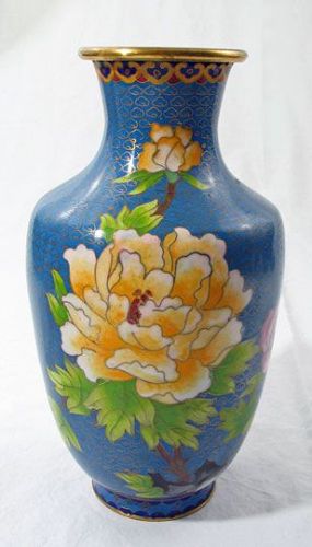 Cloisonne Vase with Floral Motif