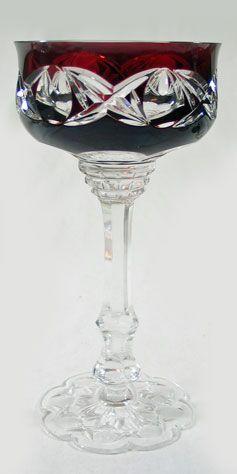 Cut Glass Ruby Compote