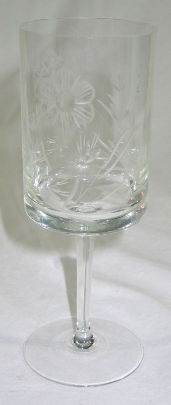 EAPG Flint Glass Water Goblet