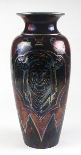 Large Iridescent Studio Art Vase, Massier