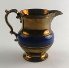 Copper Luster Pitcher with Blue Band