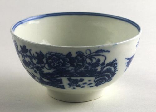 Worcester Porcelain Blue and White Bowl, 18th C.