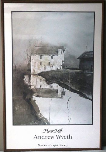 1985 Flour Mill by Andrew Wyeth New York Graphic Society, Framed