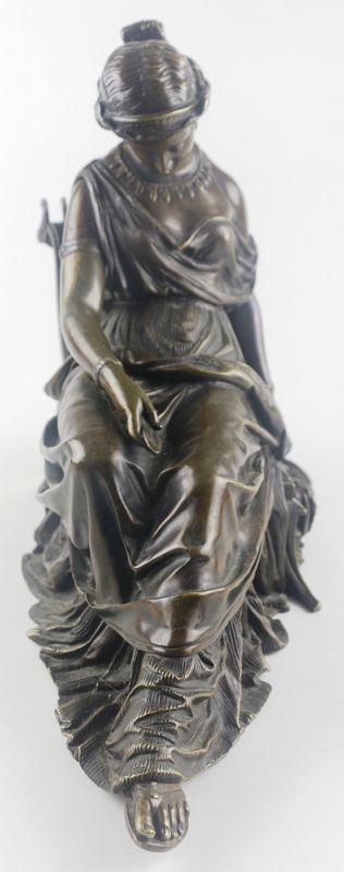 Mid 19th Century Figurative Bronze Sculpture of Penelope Waiting for O