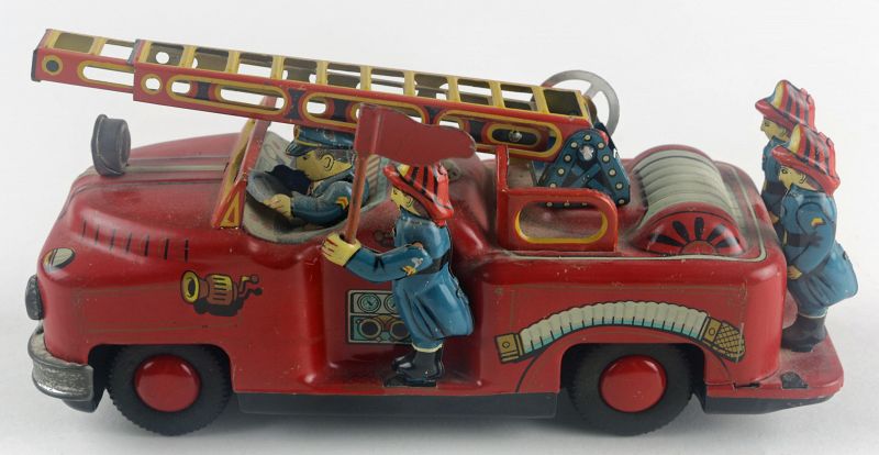 Vintage Japanese Tin Friction Fire Truck