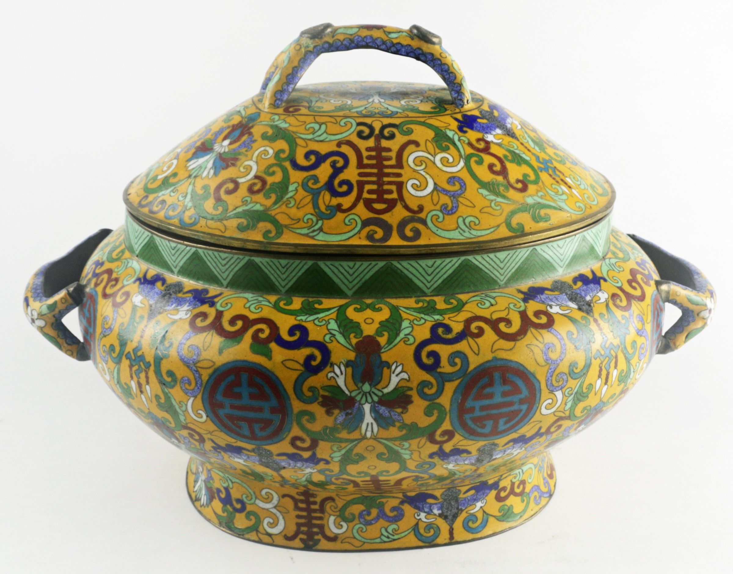 Antique Chinese Cloisonne Tureen