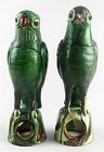 Antique Chinese Ceramic Sancai Parrots, Pair