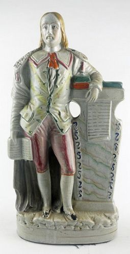 Antique Staffordshire Figure of John Milton