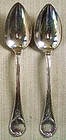 2 Mid 19th Century Whiting Coin Silver Tablespoons 1860