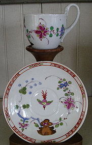 German Meissen Chocolate Cup & Saucer, c. 1774-1815