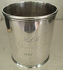 Early Philadelphia Coin Silver Julep Cup, c. 1825-46