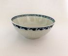 English Worcester Porcelain Blue & White Bowl, c. 1758