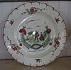 Rare English Creamware Featheredge Plate, c. 1780