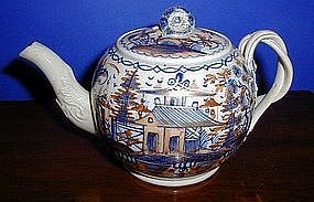 English Leeds Pearlware Tea Pot, c. 1775