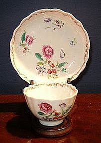 Chinese Export Porcelain Tea Bowl & Saucer, c. 1770
