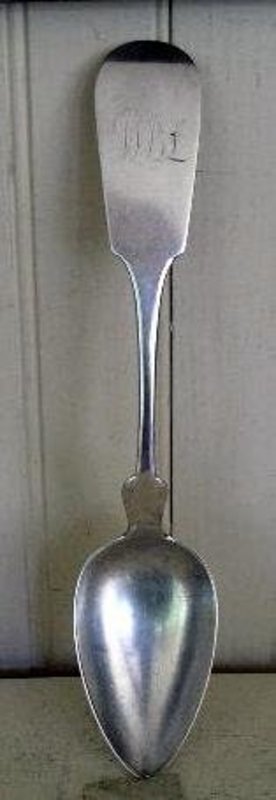 Early New York City Silver Serving Spoon, 1827-28