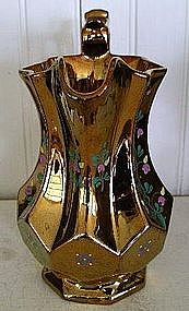 English Pottery Copper Lustre Footed Jug, c. 1840