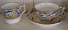 English Derby Porcelain Trio, c. 1800-25