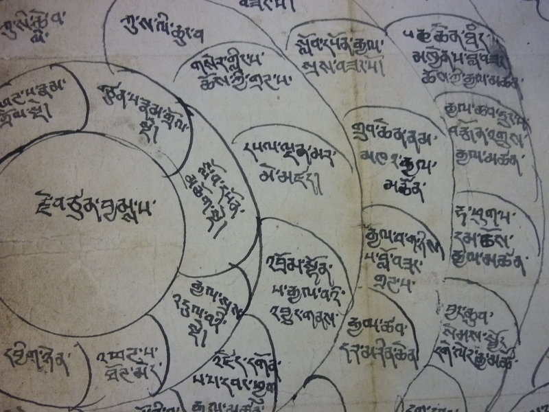 TIBETAN BUDDHIST REFUGE TREE DRAWING