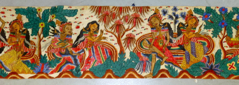 INDONESIAN long hand painted scroll