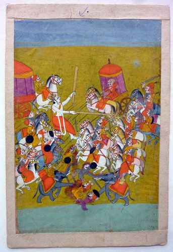 INDIAN MINIATURE PAINTING 19th cent