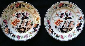 Pair of Tonquin Ironstone plates c.1825