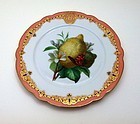 Paris porcelain dessert plate c.1870 Ch.Pillivuyt