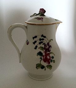 Mennecy milk jug and cover c.1760