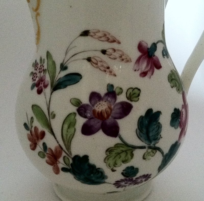Mennecy milk jug and cover c.1760