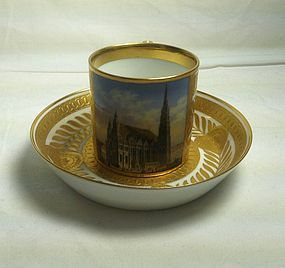 Vienna cabinet cup and saucer c.1900