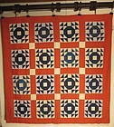 American cotton pieced quilt late 19th century