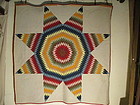 Star of Bethlehem pieced cotton quilt American c. 1900
