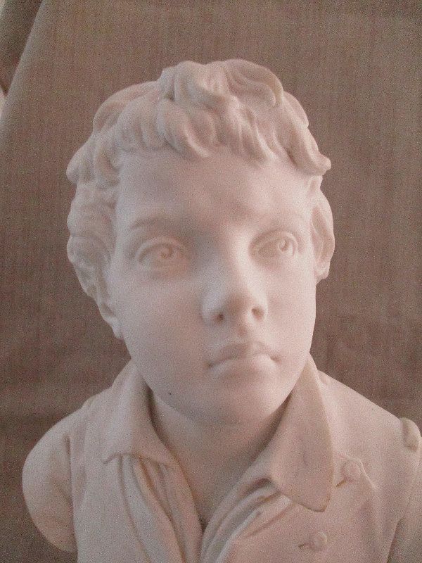 Sevres biscuit porcelain Sevres bust of J. A. Viala c. 1878.