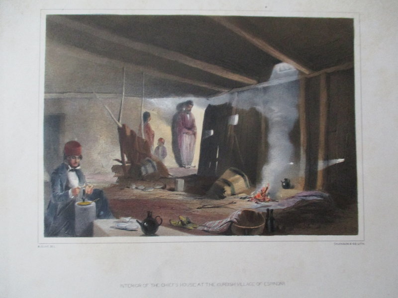 Lithograph Kurdish Chief’s House published London 1852