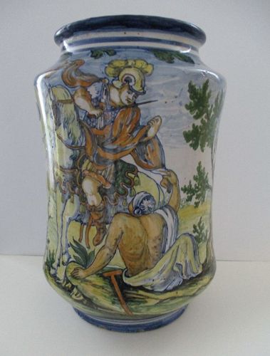 Large Albarello (drug jar) St. Martin Monastery Naples 19th century