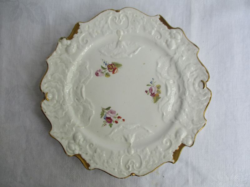 A soft paste porcelain plate, CJ Mason circa 1825