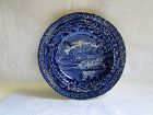 Dark blue Staffordshire soup plate, Clews, c. 1825 St Catherine’s Hill