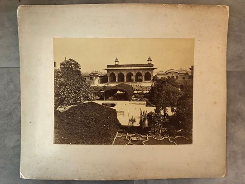 Albumen photo of the Kas Mahal and Anguri Bagh by Sache  1870s