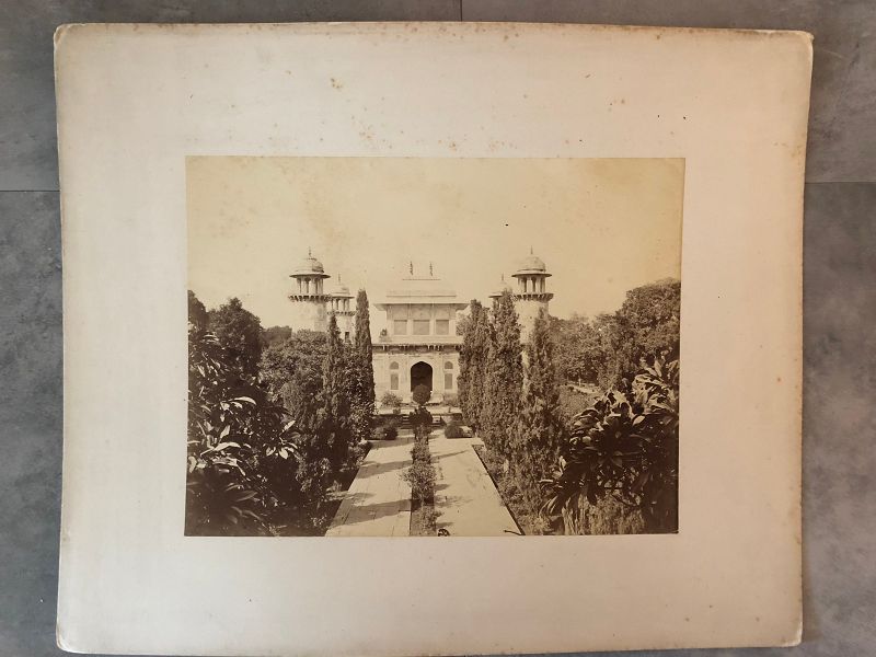 2 albumen photos of the Tomb of Itmad-ud-Dualah c. 1880