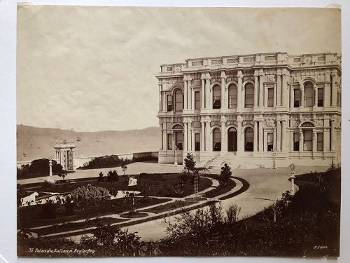Albumen photo Beylerbeyi Palace Istanbul c. 1870 P. Sebah