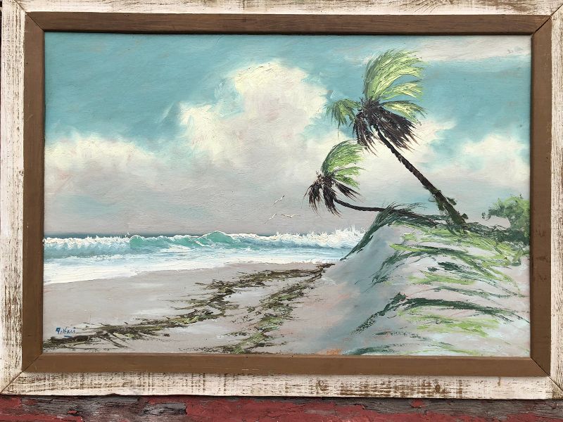 Alfred Hair, Florida Highwayman. Painting of a beach