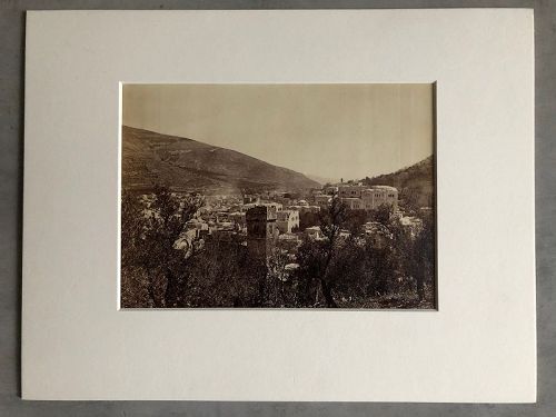 Albumen photo of Nablus Palestine circa 1880