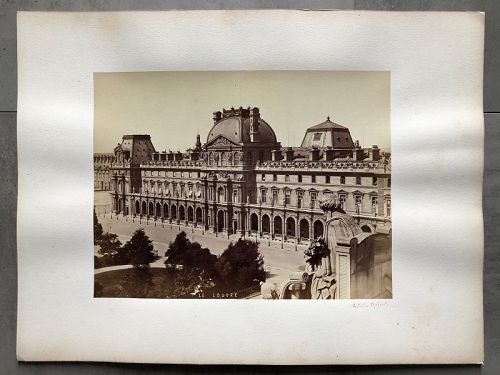 Albumen photo The Louvre Paris c. 1880 A. Quintet