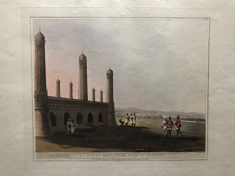 Aquatint view Ouscottah India, London 1804
