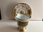 Elaborately gilt cup & saucer, probably French c. 1825